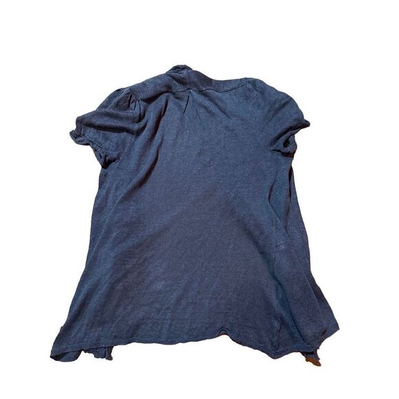 Anthropologie MOTH open front short linen blend brown cardigan small - Picture 5 of 5